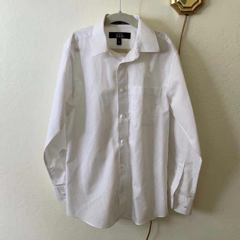 Nordstrom Kids boys white button up dress shirt